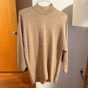 Bergdorf Goodman Tan Turtleneck Sweater